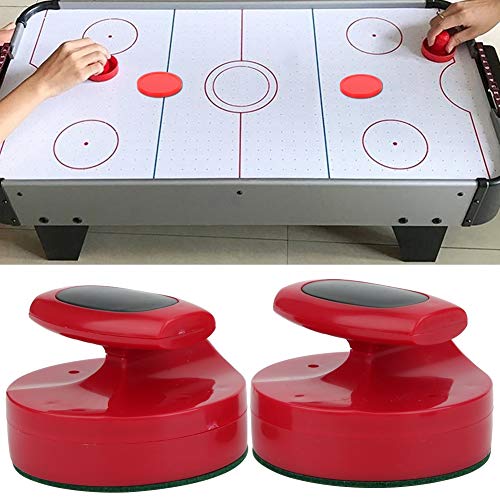 Cuque Venta Loca Juego de Empujadores de Hockey de Mesa, Discos de Hockey de Mesa Rojos, Diversión Interior/Exterior para Todo Tipo de Mesas de Hockey, Diseño Ergonómico, Niños Adultos