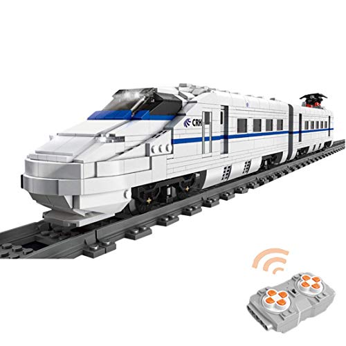 Cxcdxd Ladrillos de Tren de Alta Velocidad Technic, Tren de Alta Velocidad con Control Remoto de 2,4G, Kits de construcción compatibles con Lego Technic, 1808 Piezas