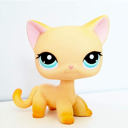 CXSM LPS Cat Tienda de Mascotas Raras Juguetes Lindos Gato Mini Pelo Corto de pie Gris Negro Antiguo Anime Figura Juguetes para niños 1451