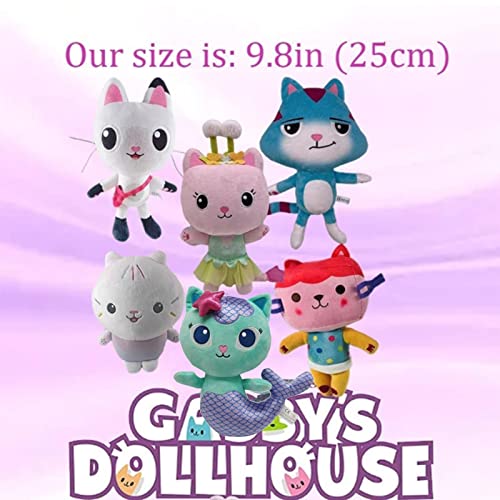 DAGONGJI Gabby's Dollhouse Plush,Casa de muñecas Gabby's,Muñecos de Peluche de Dibujos Animados,Rellenas Suaves,para Niños Niñas Fanáticos de Dibujos Animados Regalos (Color : F)