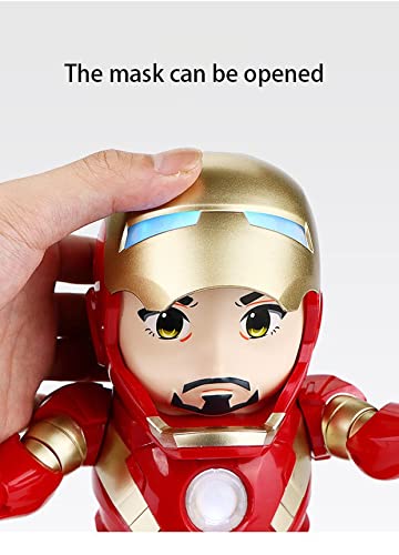 Dancing Iron Man, Dancing Robot,Singing And Swinging Electric Robot, Anime Electronic Toys,Robot Music Dancing Iron Man Mask, MuñEcas, Dancing With Light Music NiñOs, NiñAs, NiñOs, Regalos Para NiñOs