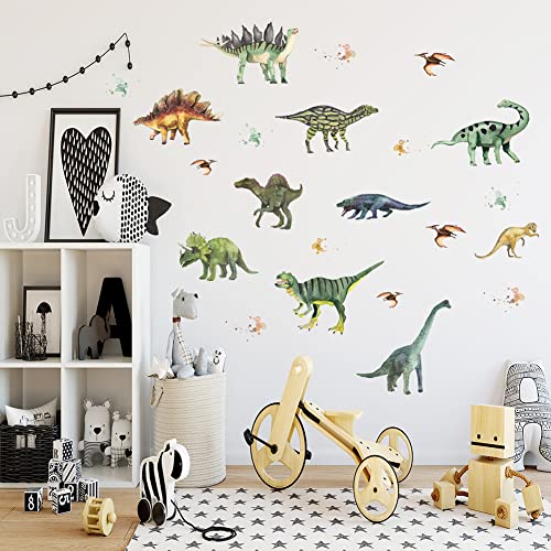 DanLink Mekek Pegatinas de Pared de Animales de Dinosaurio de Dibujos Animados extraíbles para habitación de niños, Sala de Estar, Dormitorio, Fondo, calcomanías Decorativas