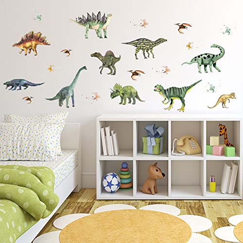 DanLink Mekek Pegatinas de Pared de Animales de Dinosaurio de Dibujos Animados extraíbles para habitación de niños, Sala de Estar, Dormitorio, Fondo, calcomanías Decorativas