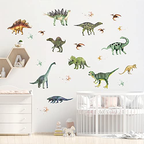 DanLink Mekek Pegatinas de Pared de Animales de Dinosaurio de Dibujos Animados extraíbles para habitación de niños, Sala de Estar, Dormitorio, Fondo, calcomanías Decorativas