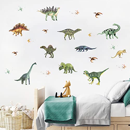 DanLink Mekek Pegatinas de Pared de Animales de Dinosaurio de Dibujos Animados extraíbles para habitación de niños, Sala de Estar, Dormitorio, Fondo, calcomanías Decorativas