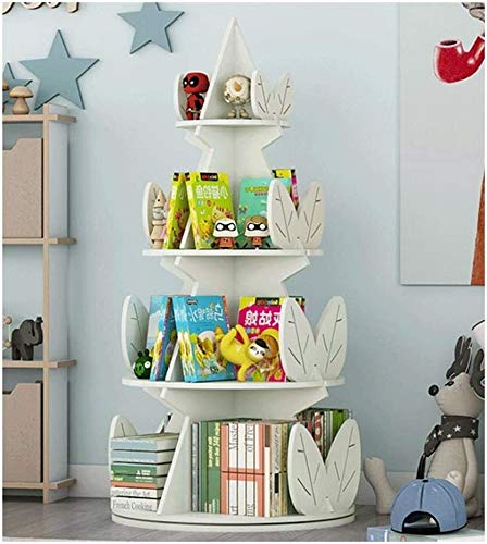 DaPengNB Pantalla de estantería de la habitación de los niños, estantería de niños Bookshelf 360 ° Rotación, Escritorio Organizador Accesorios Pantalla Rack para Niños Organizador para Libros