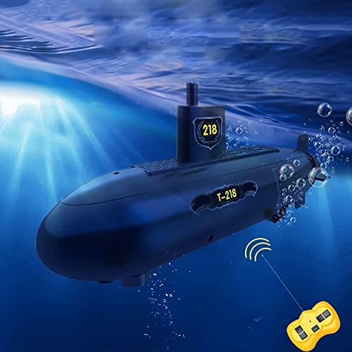 Darenbp Barco RC Eléctrico Impermeable Mini RC Submarino Juguete Radio Control Remoto Barco RC Submarino Modelo Recargable Buceo Peces Tanque de agua Regalos para niños Tanque de agua para niños Regal