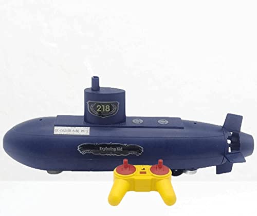 Darenbp Barco RC Eléctrico Impermeable Mini RC Submarino Juguete Radio Control Remoto Barco RC Submarino Modelo Recargable Buceo Peces Tanque de agua Regalos para niños Tanque de agua para niños Regal