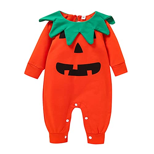 Dasongff Disfraz de calabaza, disfraz de Halloween para bebé o niña con calabaza, disfraz de calabaza, disfraz de Halloween o cosplay para bebé, niño, calabaza, barbotosa