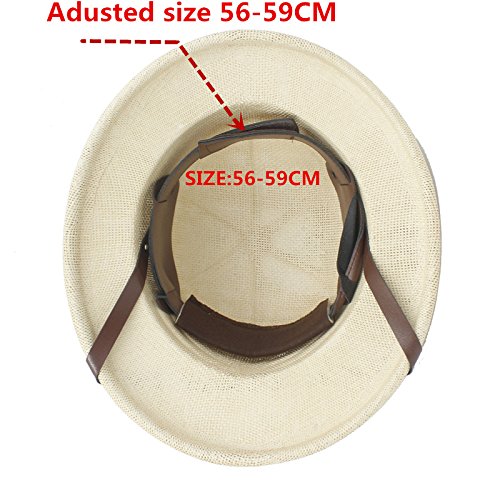 DAZHE Hermoso Sombrero for el Sol, Novedad Toquilla Casco de Paja Pith Sombreros for el Sol for Hombres Sombrero del ejército de la Guerra de Vietnam Papá Boater Cubo (Color : 3, Size : 56-59CM)