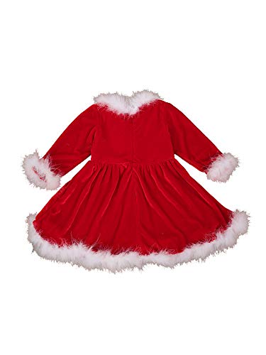 Dazzerake Bebé Niños Niñas Niñas Christmas Santa Claus Costume, Vestido de peluche, 6-12 Meses