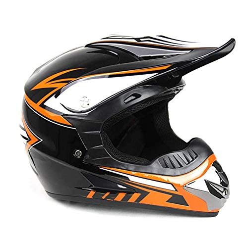 DBSCD Casco de Motocross para niños, Casco Integral de Bicicleta de montaña con Gafas, Cascos de Motocross para Hombre Casco, para Descenso, Todoterreno, Quad, Equipo de protección, Bicicleta BMX