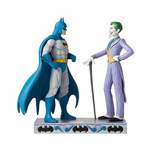 DC Comics by Jim Shore, Figura El Joker y Batman, para coleccionar, Enesco