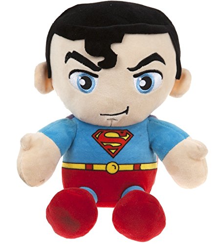 DC COMICS - Peluche del personaje "Superman" el héroe de la película, dibujos y cómics "SUPERMAN" (sentado 23cm) - Calidad super soft