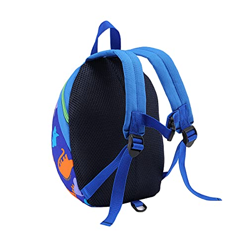 DD Mochila Guarderia Niños, Anti Perdió Dinosaurio Mochila con Correa de Arnés de Seguridad Azul (Blue)