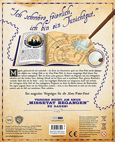 De las películas de Harry Potter: el mapa del merodeador – con varita interactiva + botón de Harry Potter, libro para niños a partir de 9 años.