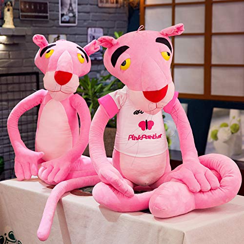 Decanyue 60/80 / 100cm Leopardo Rosa Leopardo muñeca Puesto Juguetes de Peluche piernas largas Rosa Travieso Leopardo Tigger muñeca Regalo 80cm con Ropa