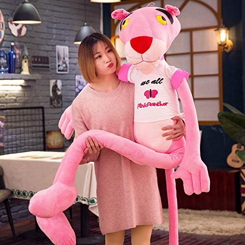 Decanyue 60/80 / 100cm Leopardo Rosa Leopardo muñeca Puesto Juguetes de Peluche piernas largas Rosa Travieso Leopardo Tigger muñeca Regalo 80cm con Ropa