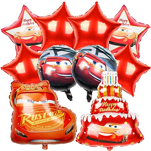 Decoracion cars Cumpleaños,Globos de Aluminio para Auto,Fiesta de Cumpleaños para Auto Suministros Decoración para Fiestas para Niños Ducha de Bebé Fiesta de Cumpleaños