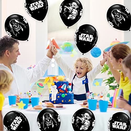 Decoraciones Para Fiesta,Decoración de Tema de Star Wars, Globos de Látex Suministros de temáticos de Star Wars para niños Decoraciones para Fiesta De CumpleañOs(24 Piezas)