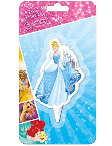 Dekora 346189 Vela de Cumpleaños 2D la Cenicienta de Disney, Multicolor, 7.5 cm