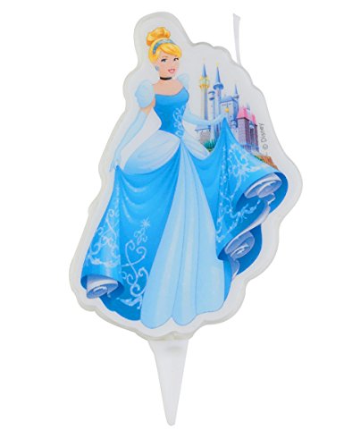 Dekora 346189 Vela de Cumpleaños 2D la Cenicienta de Disney, Multicolor, 7.5 cm