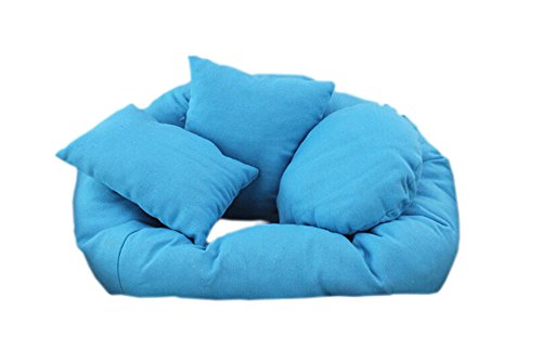 DELEY 4 PC Bebé Recién nacido de la Cesta de Relleno de la Almohada de Trigo Donut sesión de Fotos Posando Props Azul