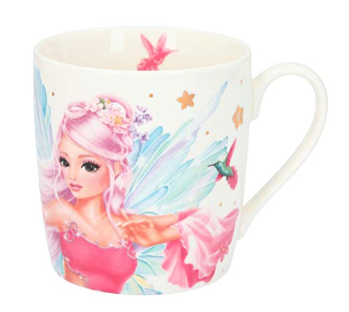 Depesche- Taza de Porcelana Hada, con Aprox. 300 ml de Capacidad, Adornado con un Impresionante diseño de Hadas, Color Blanco (11448)