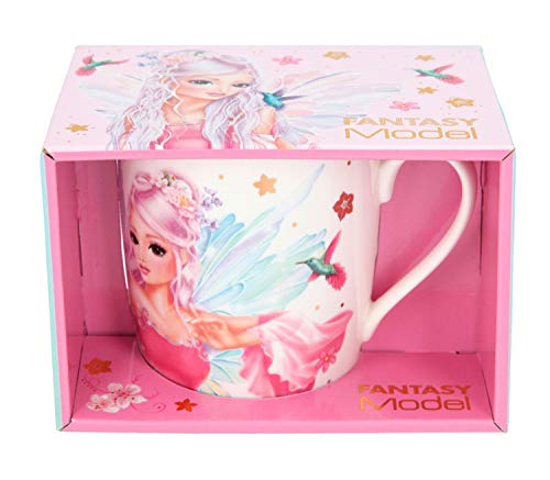 Depesche- Taza de Porcelana Hada, con Aprox. 300 ml de Capacidad, Adornado con un Impresionante diseño de Hadas, Color Blanco (11448)