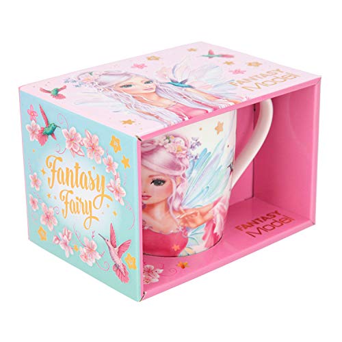 Depesche- Taza de Porcelana Hada, con Aprox. 300 ml de Capacidad, Adornado con un Impresionante diseño de Hadas, Color Blanco (11448)