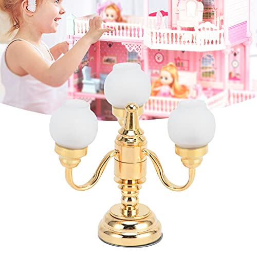 Deror Lámpara de Techo de casa de muñecas, 1:12 Lámpara de Techo de casa de muñecas en Miniatura Exquisita decoración Elegante de luz de Techo LED