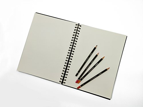 Derwent Big Book Cuaderno de Tapa Dura para Bocetos, Tamaño A4 para Dibujar y Escribir, 86 Hojas, Papel Libre de Ácidos, Bloc de Notas Espiral, Calidad Profesional, 2301607