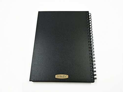 Derwent Big Book Cuaderno de Tapa Dura para Bocetos, Tamaño A4 para Dibujar y Escribir, 86 Hojas, Papel Libre de Ácidos, Bloc de Notas Espiral, Calidad Profesional, 2301607