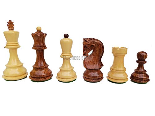 Desconocido Generic Juego de Piezas de ajedrez Ruso Zagreb de 3,7 "Solamente | Juego de ajedrez único de Lujo en Palo de Rosa Dorado Ajedrez Moscú | Tienda de ajedrez Taj