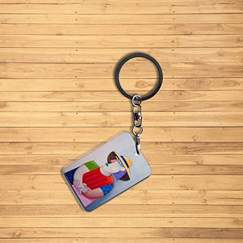 Desconocido MDF Key Ring Amado impresión Watercolor Abstract