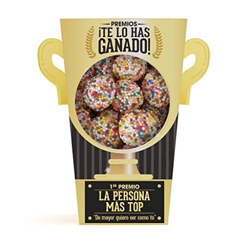 Designer Souvenirs - Trofeo de Gominolas y Chuches | Regalos Muy Originales Para Madres, Padres y Niños | Ideas Divertidas para Regalar en Cumpleaños, Fiestas, Comuniones y Aniversarios