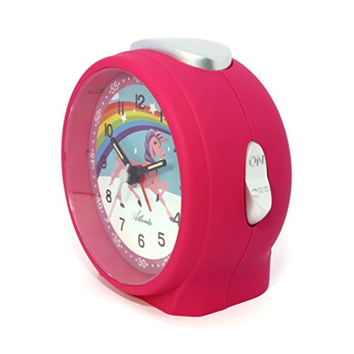 Despertador infantil Atlanta, unicornio, rosa, con reloj de pulsera – 1981 – 17 KAU