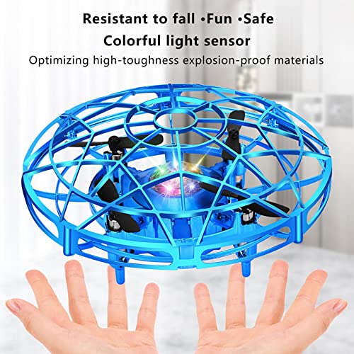 dfsda Mini Drones Operados a Mano | Juguetes voladores de Drones controlados a Mano Inteligentes interactivos | Drone Interior al Aire Libre para Juegos Familiares