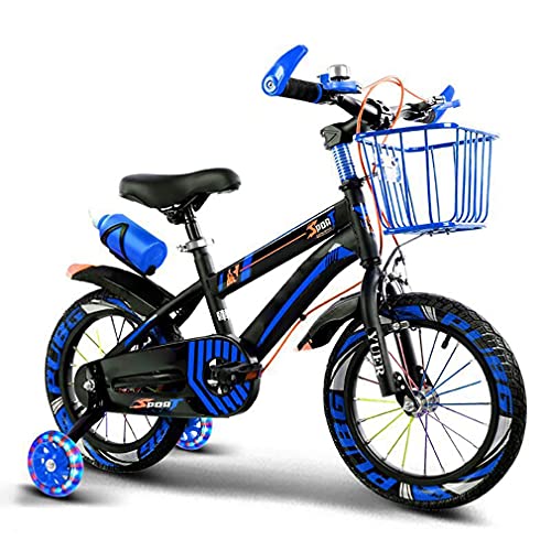 DHMKL 12/14/16/18/20 Pulgadas Bici Infantiles NiñOs Bicicleta con Ruedas Auxiliares Cuadro Acero con Alto Contenido Carbono Manillar Asiento Ajustable En Altura Apto NiñOs 2 A 10 AñOs