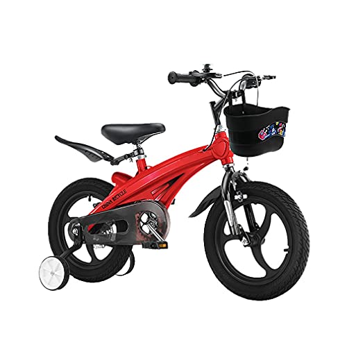 DHMKL 14 Pulgadas Bici Infantiles Bicicletas NiñOs Bicicletas con Ruedas Entrenamiento Ruedas Integradas AleacióN Magnesio Bicicletas Ligeras para NiñOs Adecuado para NiñOs 2 A 6 AñOs