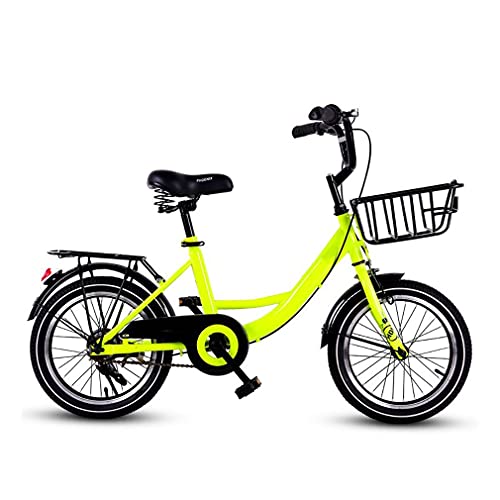 DHMKL 16 Pulgadas Bici Infantiles Bicicletas NiñOs,Marco Acero con Alto Contenido Carbono/Asiento Ajustable/Bicicleta Ligera para Estudiantes Adultos/Mujeres/Apto para NiñOs 6 A 10 AñOs