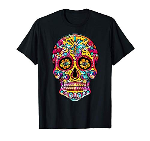 Dia de Muertos Sugar Skull Halloween Costume Day Dead Gift Camiseta