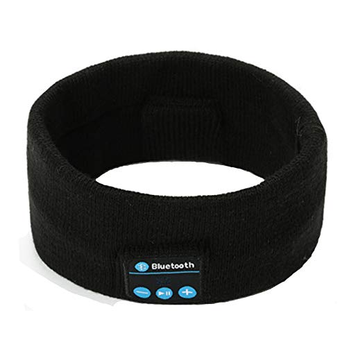 Diadema Bluetooth, Diadema Inalámbrica para Dormir Bluetooth con Micrófono Estéreo Incorporado para Dormir, Deportes, Viajes Aéreos, Meditación Y Relajación,Negro