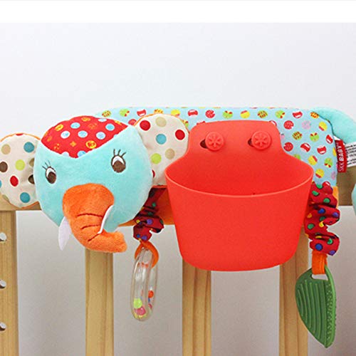 Dibiao Cochecito Bolsa Organizadora Cama de Bebé Juguete de Peluche Colgante de Barra Transversal Decoración Infantil Cochecitos Juguetes De Cuna para Niños Niñas 4.7X7.4X118in