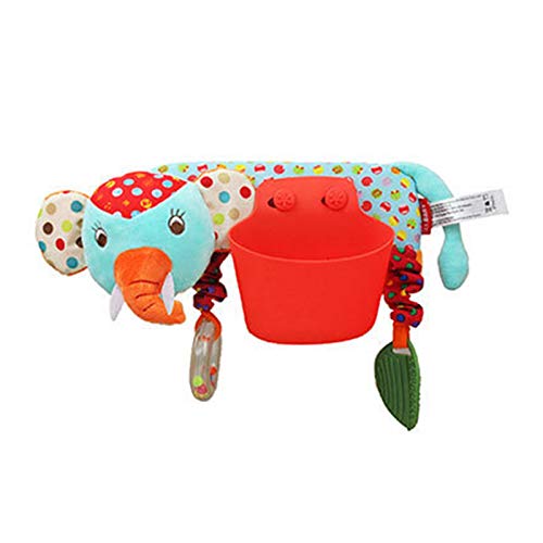 Dibiao Cochecito Bolsa Organizadora Cama de Bebé Juguete de Peluche Colgante de Barra Transversal Decoración Infantil Cochecitos Juguetes De Cuna para Niños Niñas 4.7X7.4X118in