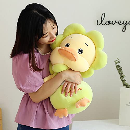 Dibujos Animados Sol Pato Muñeco De Peluche De Juguete De Peluche Pato Muñeca De Trapo para Niños Almohada De Muñeca Regalo De Cumpleaños Decoración De Ropa De Cama para El Hogar Almohada De Muñeco