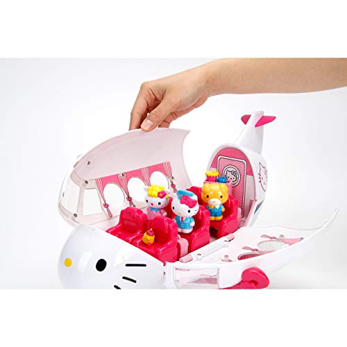 Dickie - Hello Kitty Avión con figuras, apertura de techo, incluye 3 figuras y 20 accesorios (Dickie 253248000)