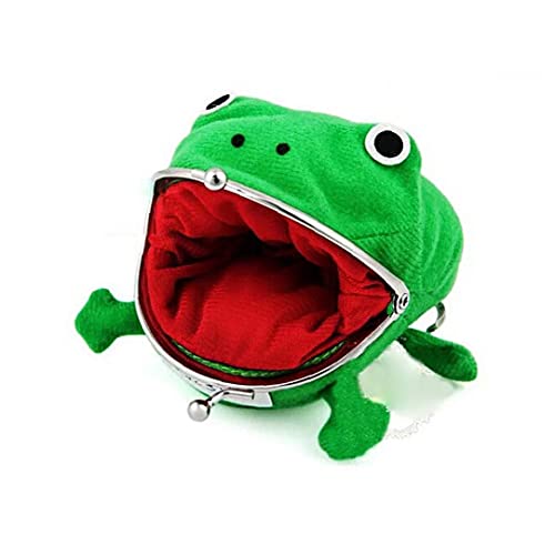 DierCosy Bolso de la Moneda de la Rana Verde, Accesorios de Cosplay Billetera de Juguete Linda de Felpa para los Amantes de Naruto y Cosplay