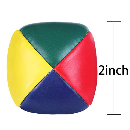 DILISEN Juego de 6 Piezas de Pelotas de Malabares para Principiantes, Mini Bolas de Malabares de Calidad, Durable, Suave para Niños Niñas y Adultos, Multicolor