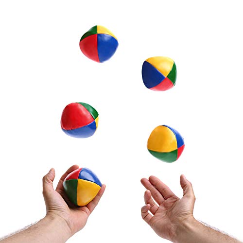 DILISEN Juego de 6 Piezas de Pelotas de Malabares para Principiantes, Mini Bolas de Malabares de Calidad, Durable, Suave para Niños Niñas y Adultos, Multicolor